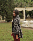 Poncho Print negro