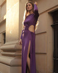 Vestido apertura morado By Kheper