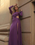 Vestido apertura morado By Kheper