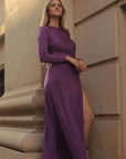 Vestido apertura morado By Kheper