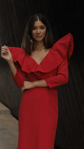 Vestido Volantes Rojo By Kheper