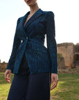 Blazer Lurex Azul