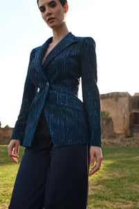 Blazer Lurex Azul