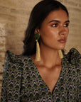 Pendientes TROYA verde