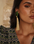 Pendientes TROYA verde