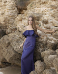 Vestido Maxi Sarabe Azul Noche
