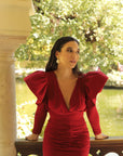 Vestido Eyra Marsala