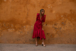 Vestido de Volantes Rojo By Kheper