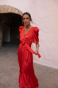 Vestido de Volantes Rojo By Kheper