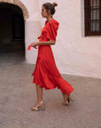 Vestido de Volantes Rojo by Kheper