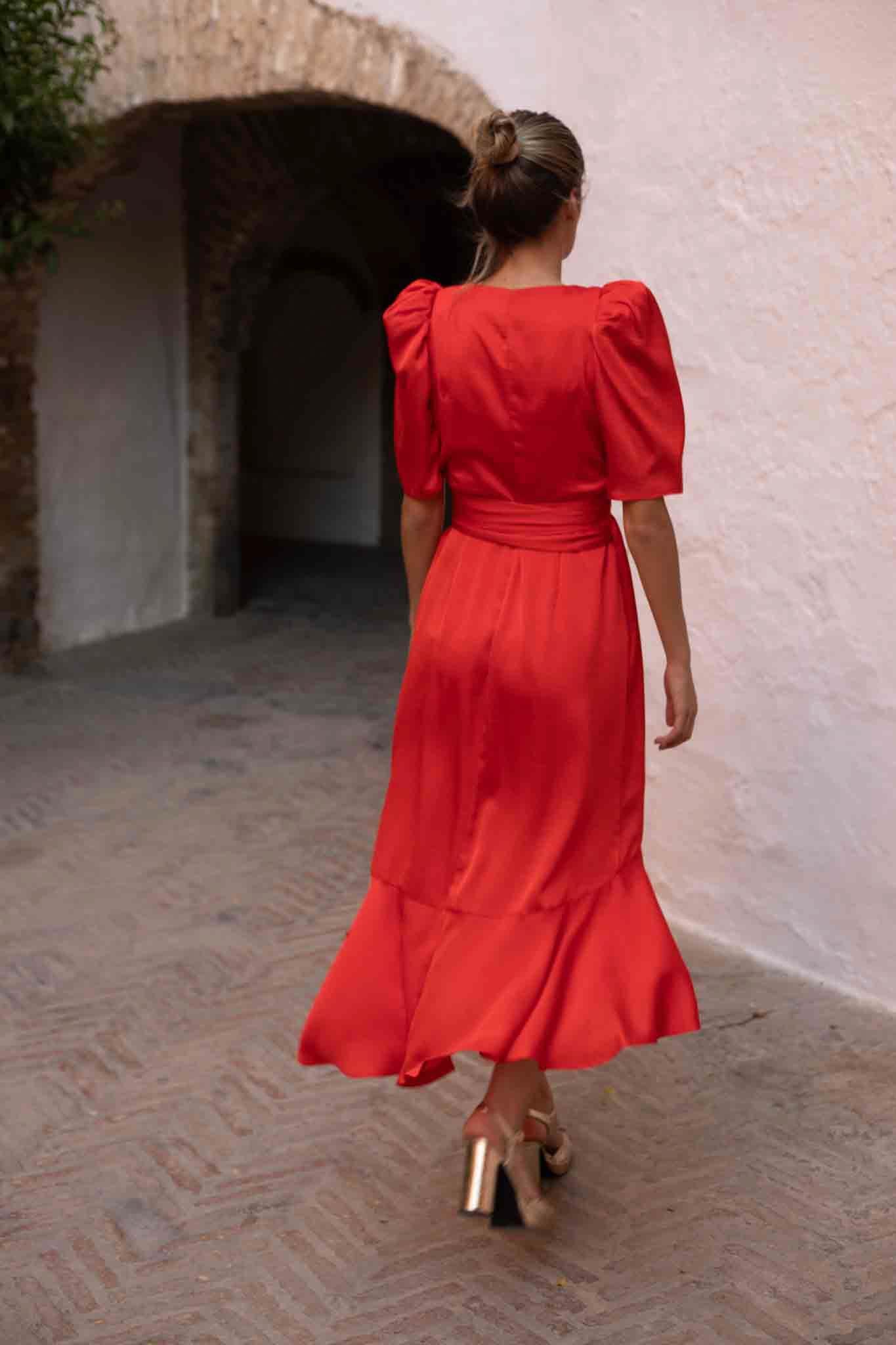 Vestido de Volantes Rojo By Kheper