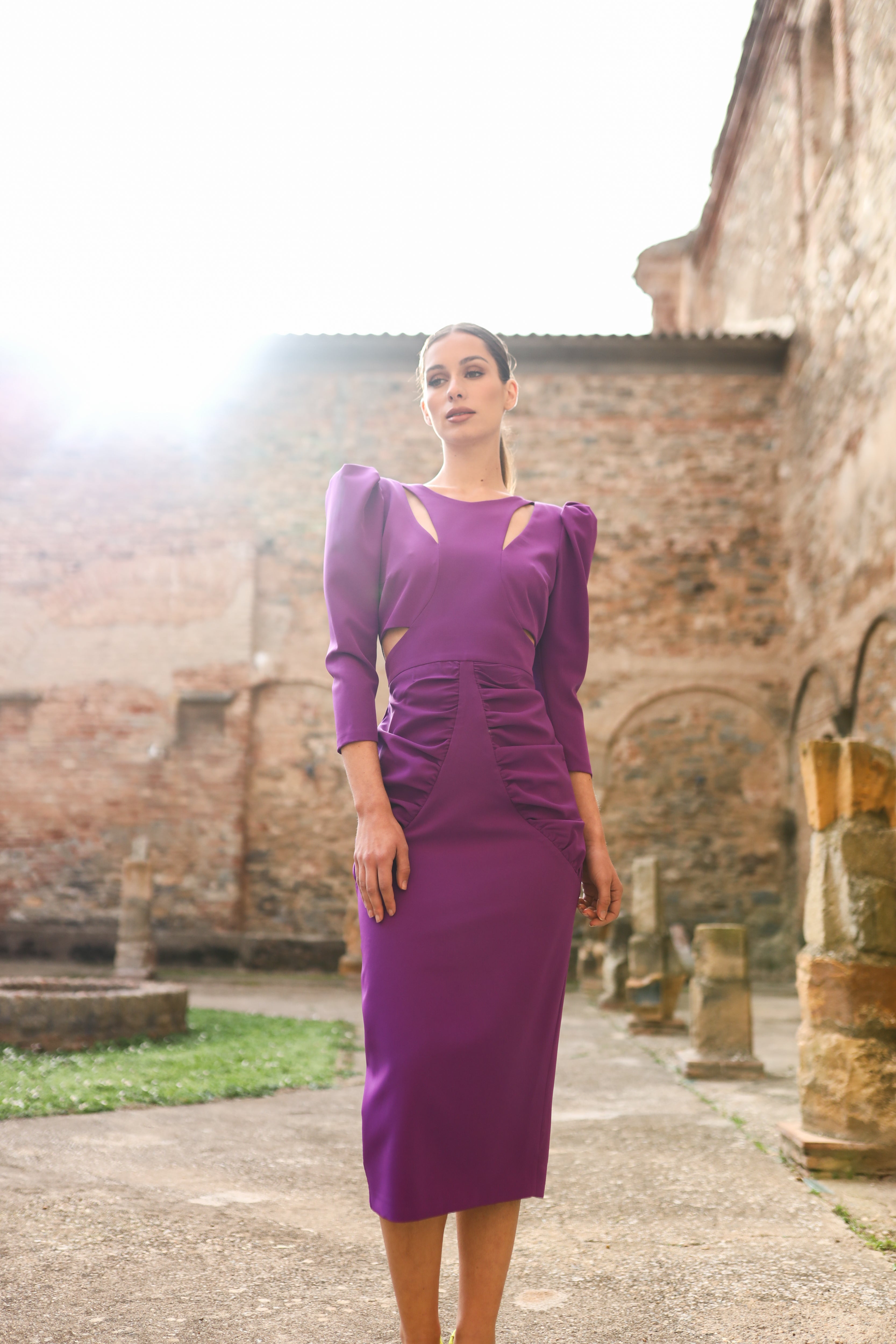 Vestido Berthe Morado