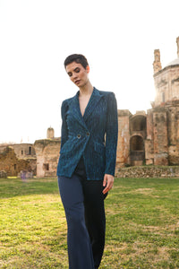 Blazer Lurex Azul