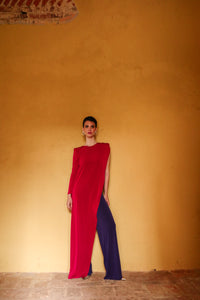 Jumpsuit Adrienna Bicolor Marsala