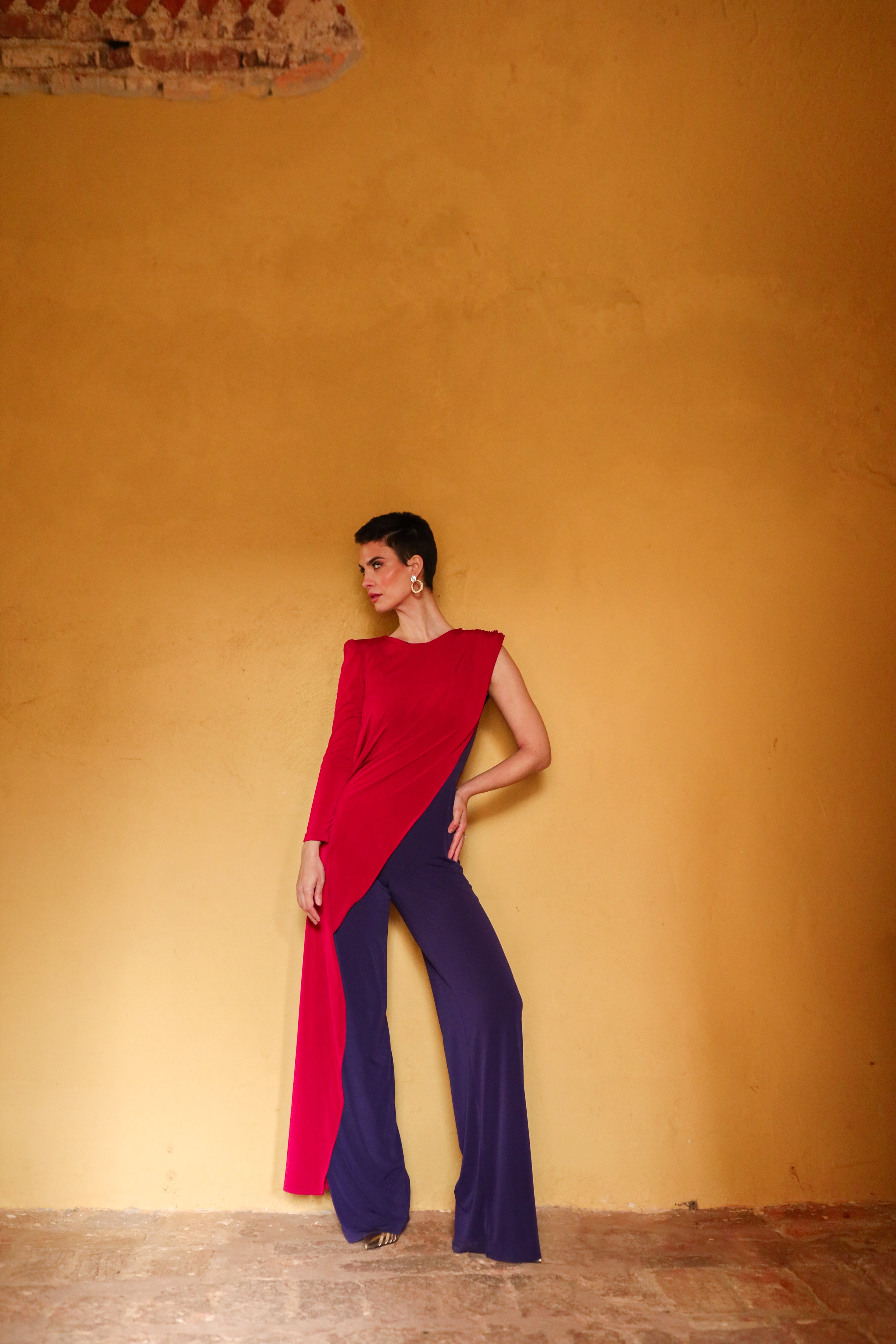 Jumpsuit Adrienna Bicolor Marsala