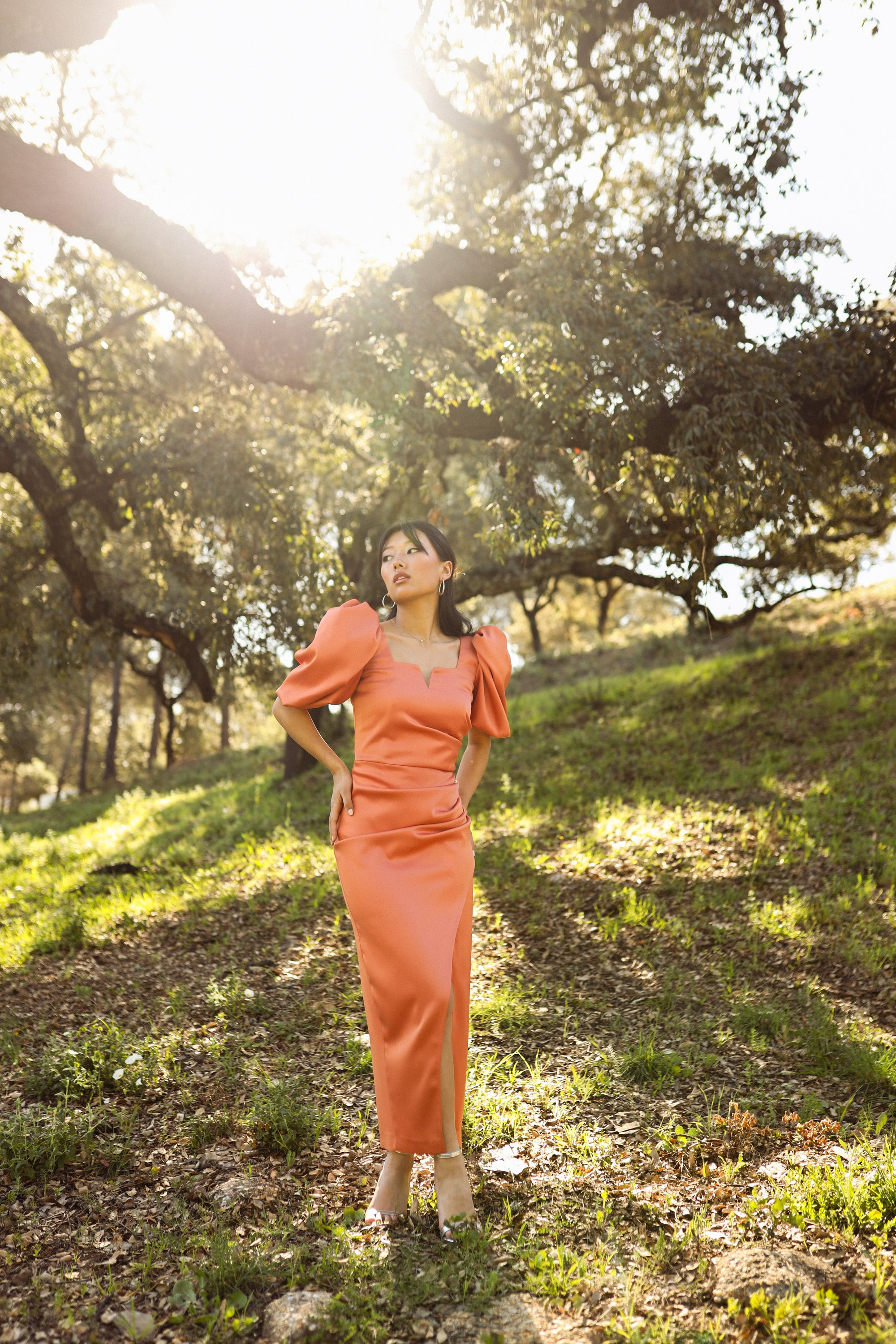 Vestido Cristel Naranja