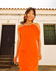 Xylia Orange Dress